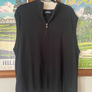 Callaway Golf Sport 1/4 Zip Sweater Vest XL Black Mock Neck Pullover